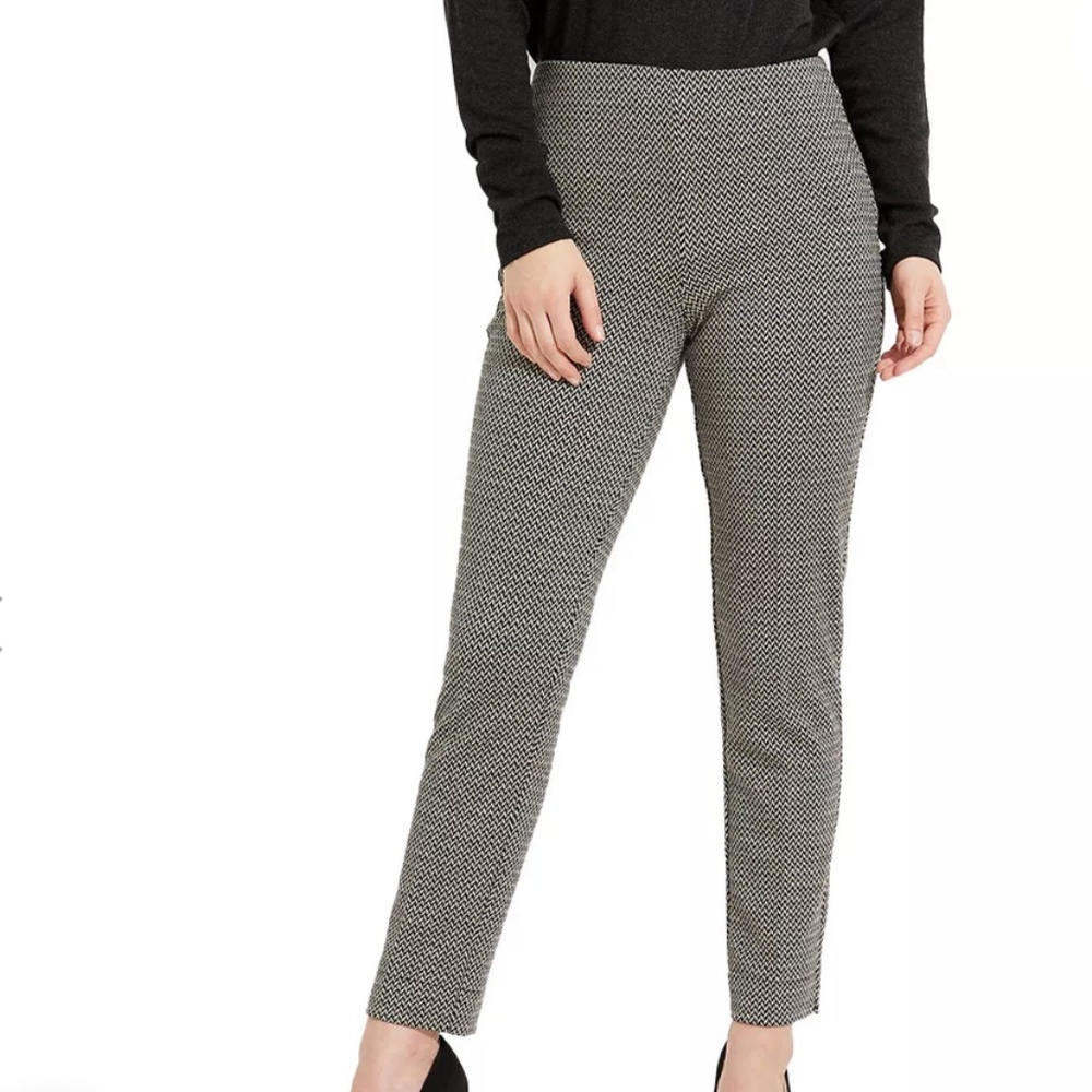 Joseph Ribkoff Slim Fit High-Rise Straight Leg Trousers 12 Office Stretchy NWT